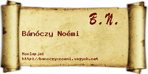 Bánóczy Noémi névjegykártya